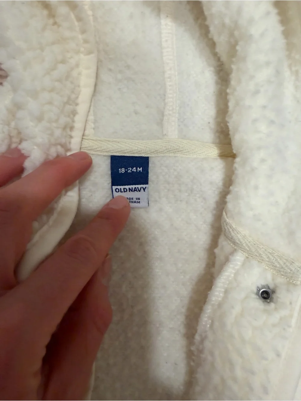 Old Navy Cream Sherpa Hooded Vest for Kids - Cozy Fleece
